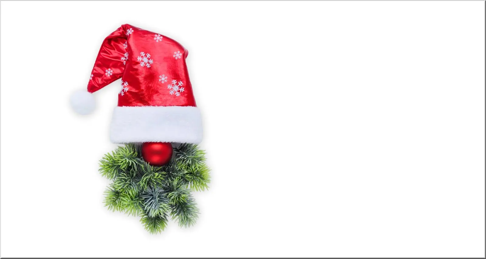 Große Weihnachtspostkarte Weihnachtsgesicht rot