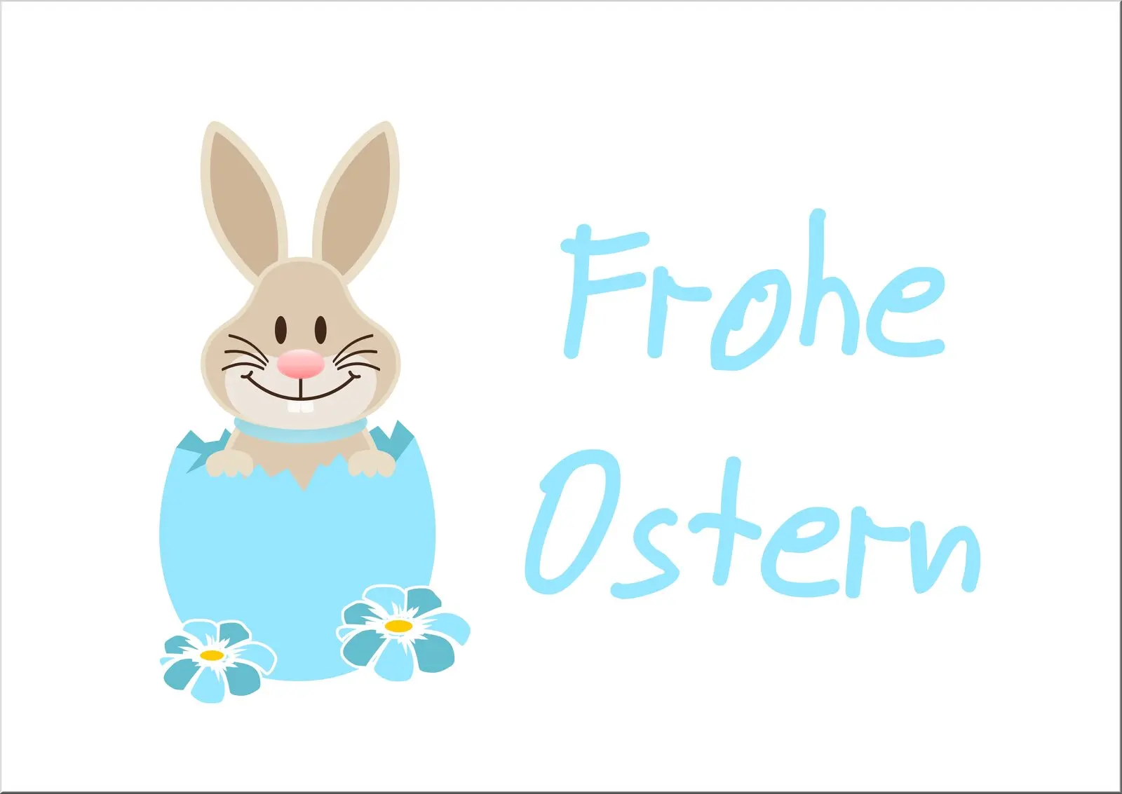 6er set witzige osterhasen postkarten blauer hase