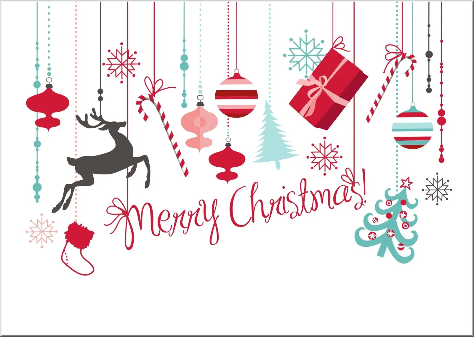 Postkarte für Weihnachten Geschenke Merry Christmas