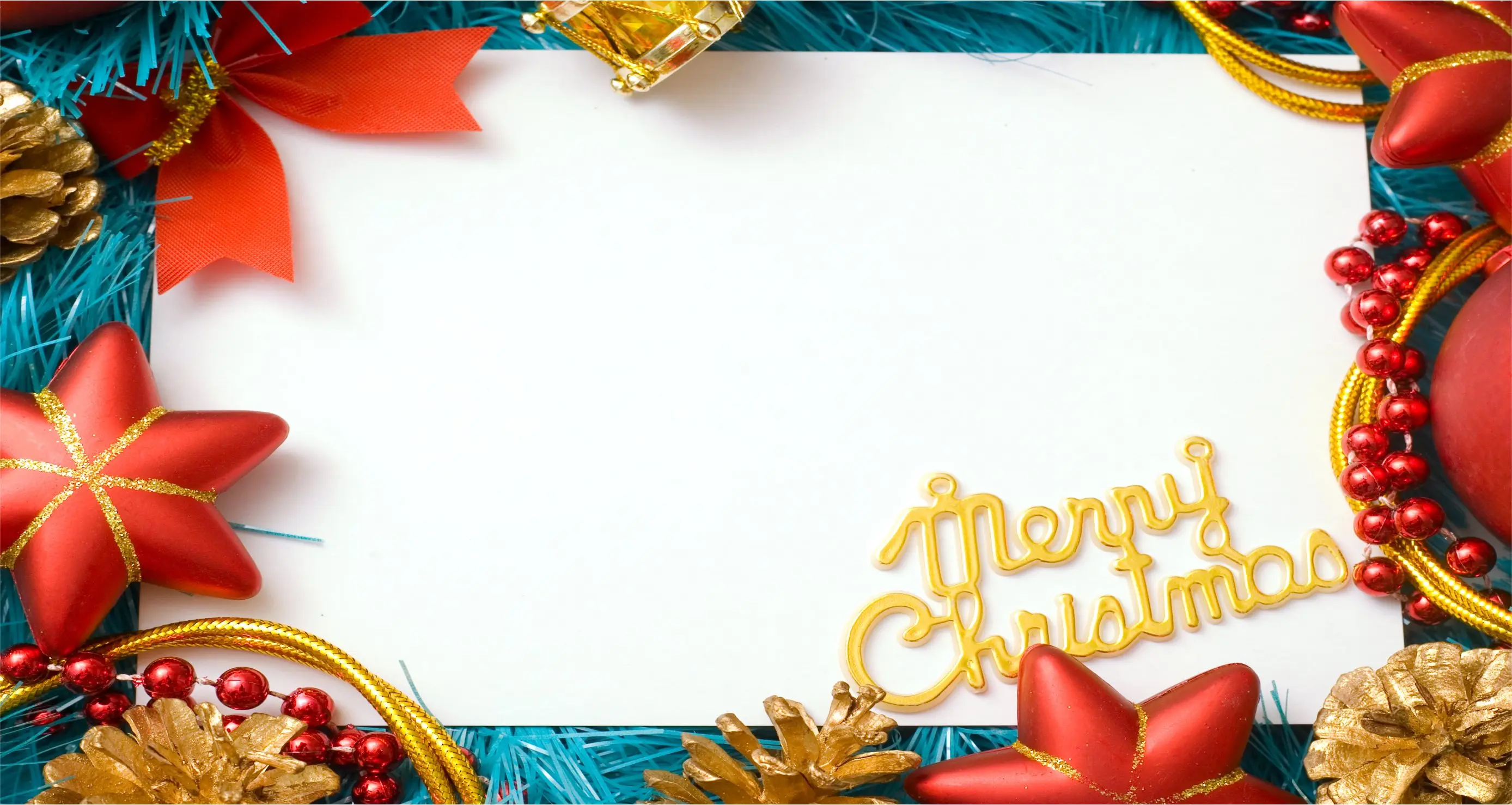 Weihnachtsgruß mit großem Nachrichtenfeld