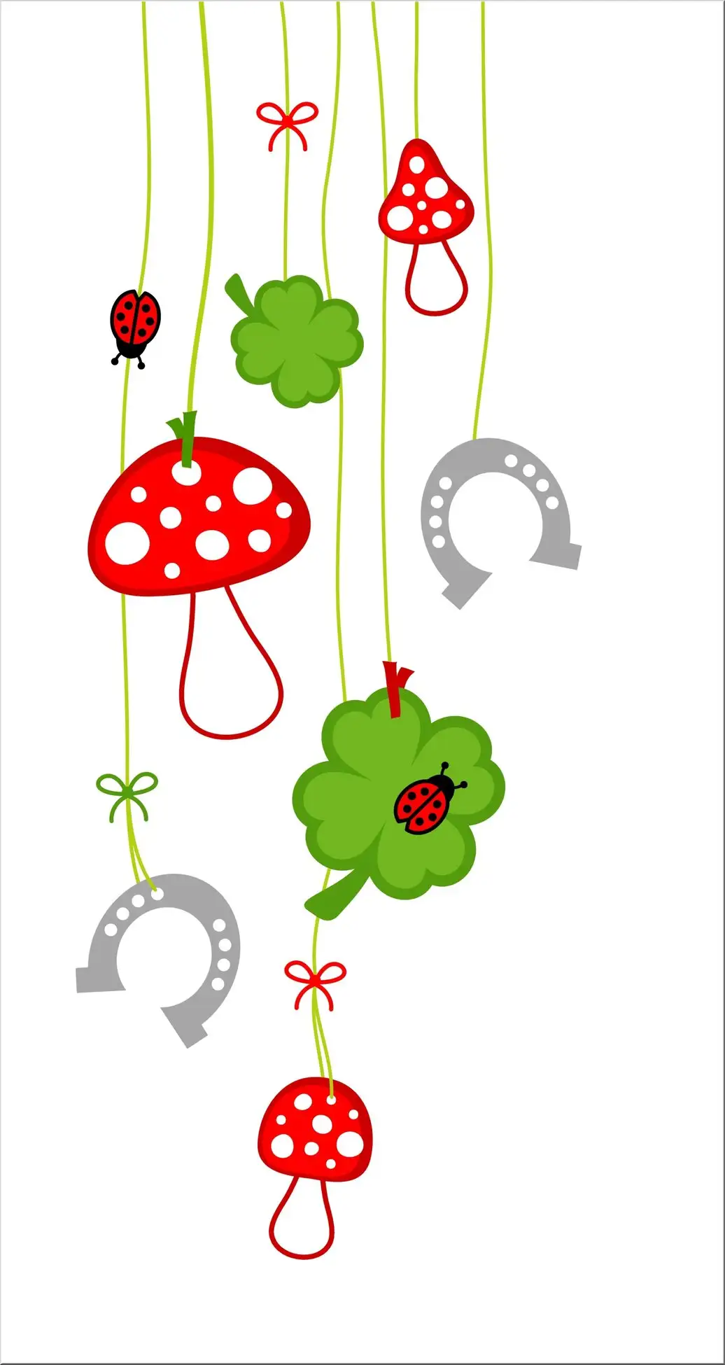 Mobile Mit Glückssymbolen Hufeisen Kleeblatt Marienkäfer Mobile Mit Glückssymbolen Hufeisen Kleeblatt