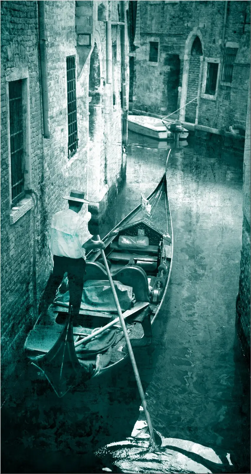Gondel fahrt auf den Kanälen von Venedig Gondel fahrt auf den Kanälen von Venedig