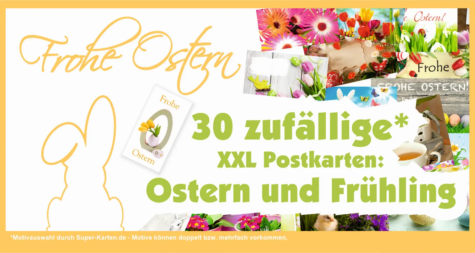 30 tolle xxl osterpostkarten im set verschiedene motive