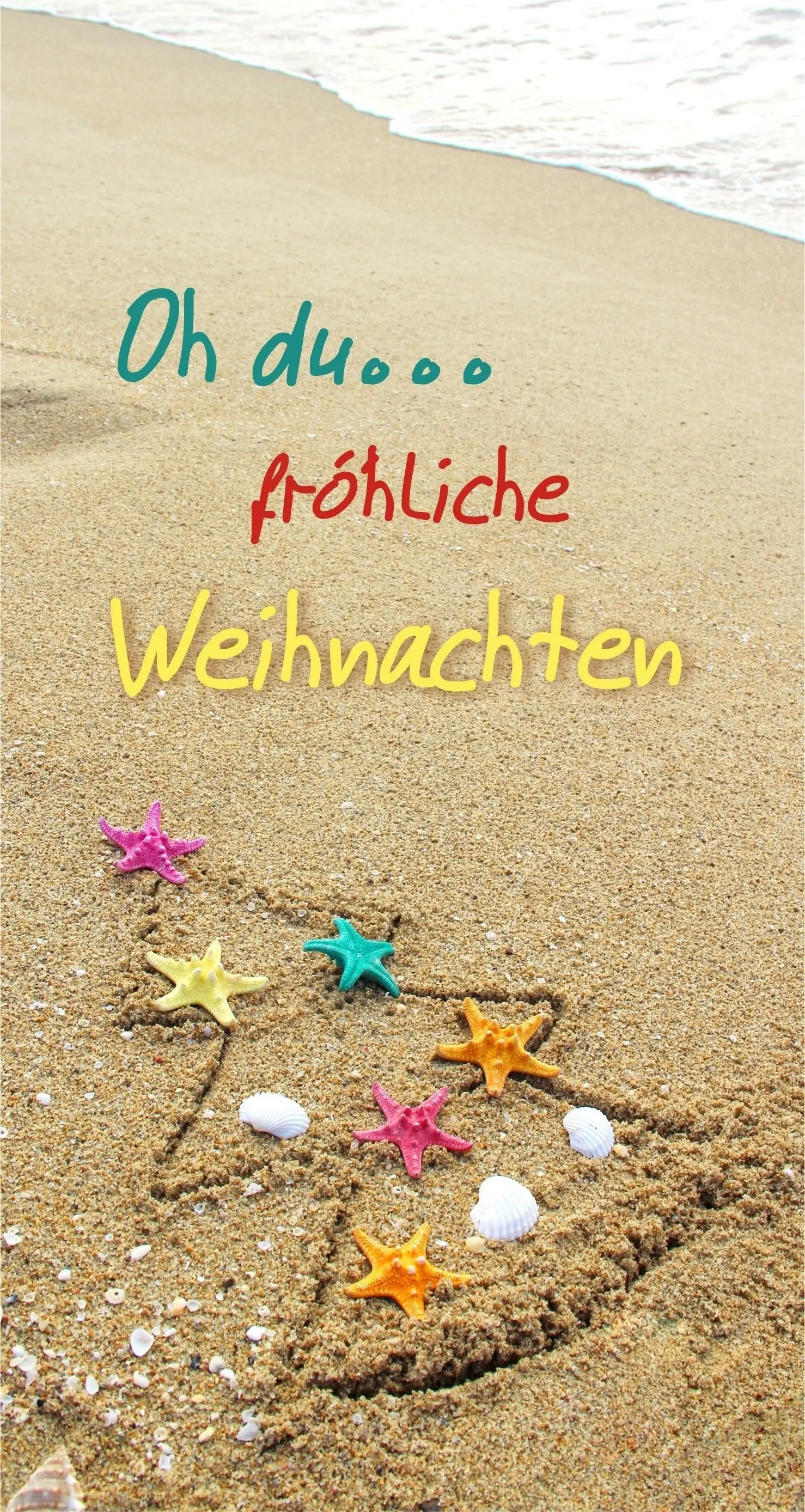 Weihnachtsgruß im Sand