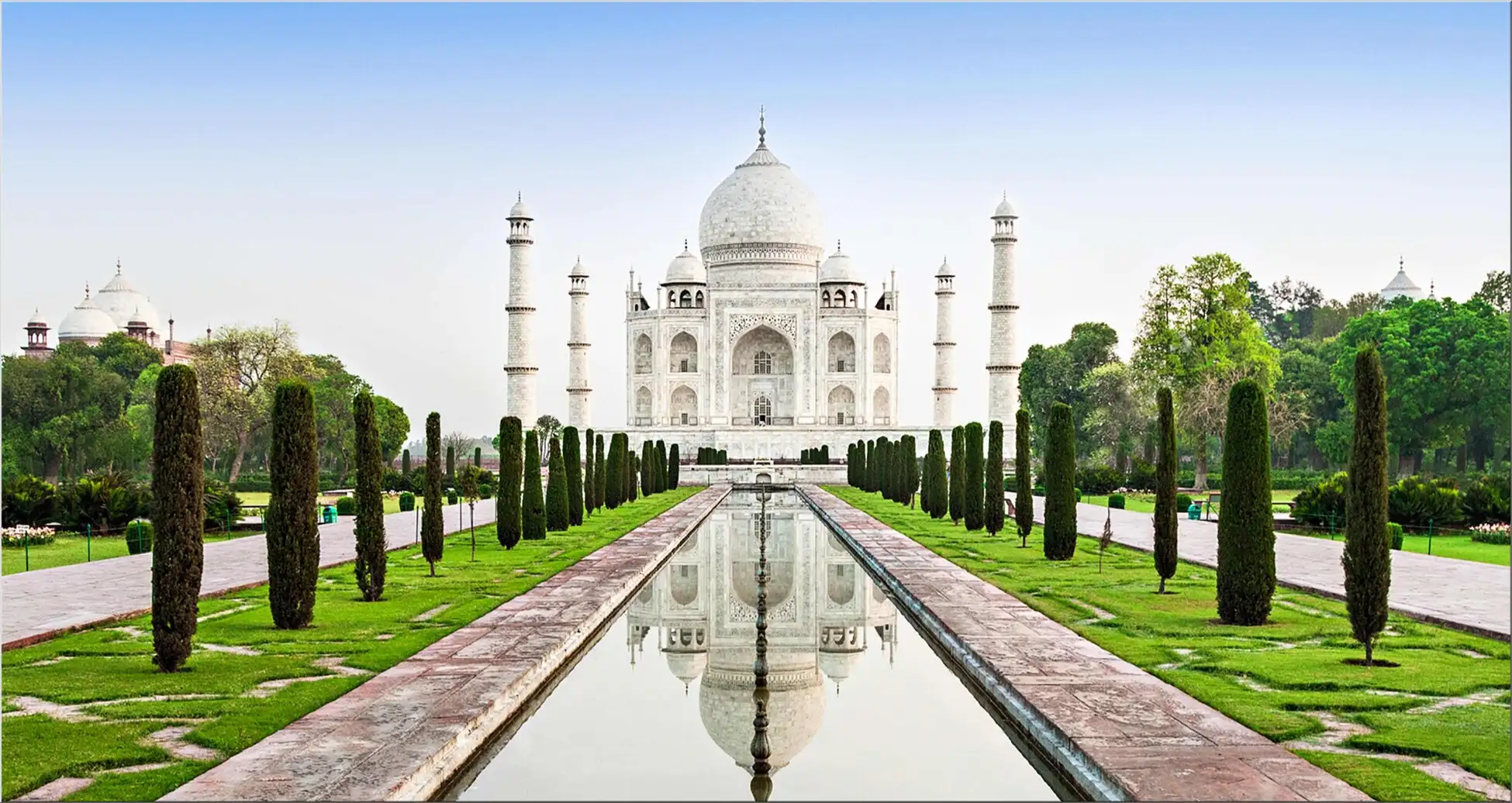 Taj Mahal Mit Parkanlage Taj Mahal Mit Parkanlage