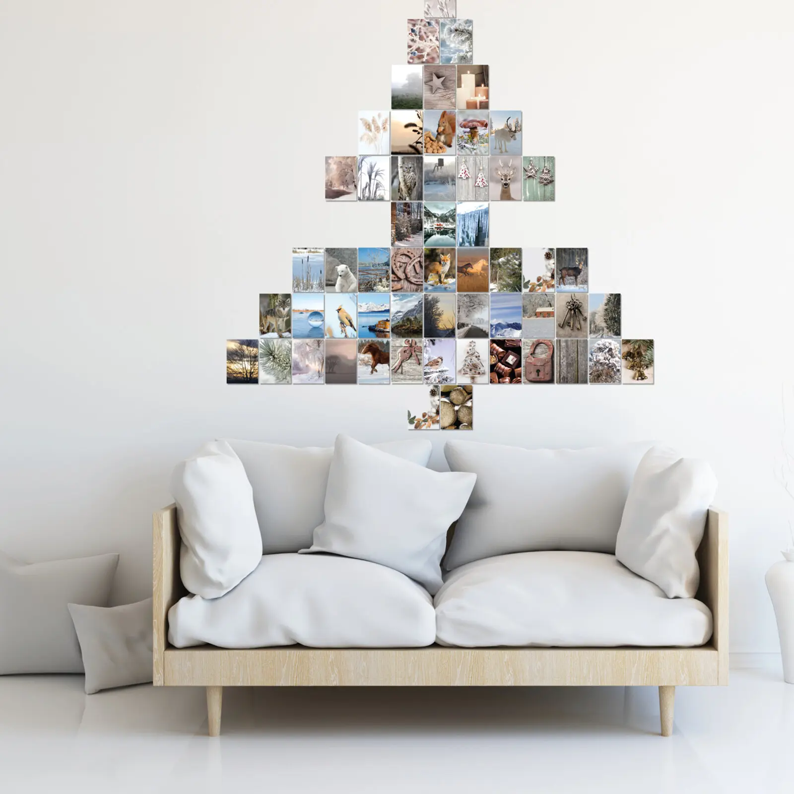 Ausgefallene und individuelle Weihnachtsdeko für Wand 56 Karten