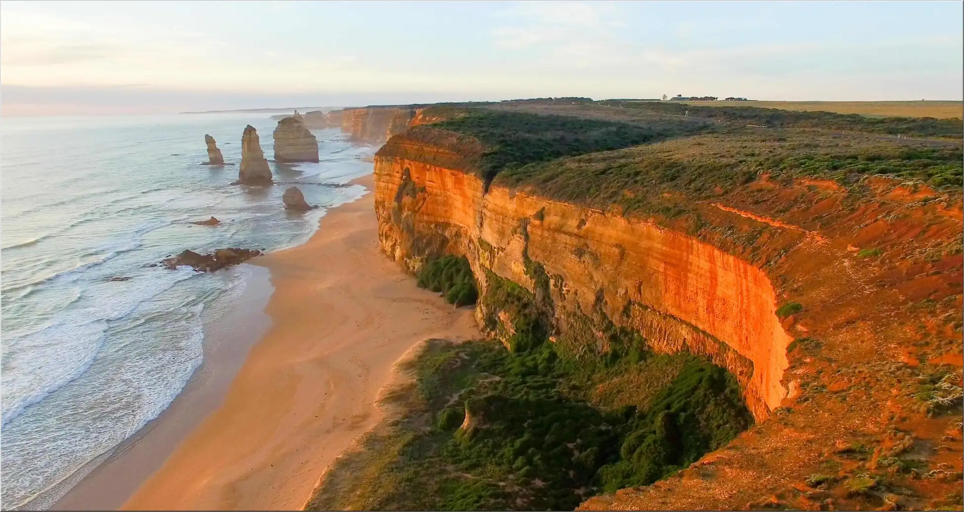 Küste Australiens Im Sonnenuntergang