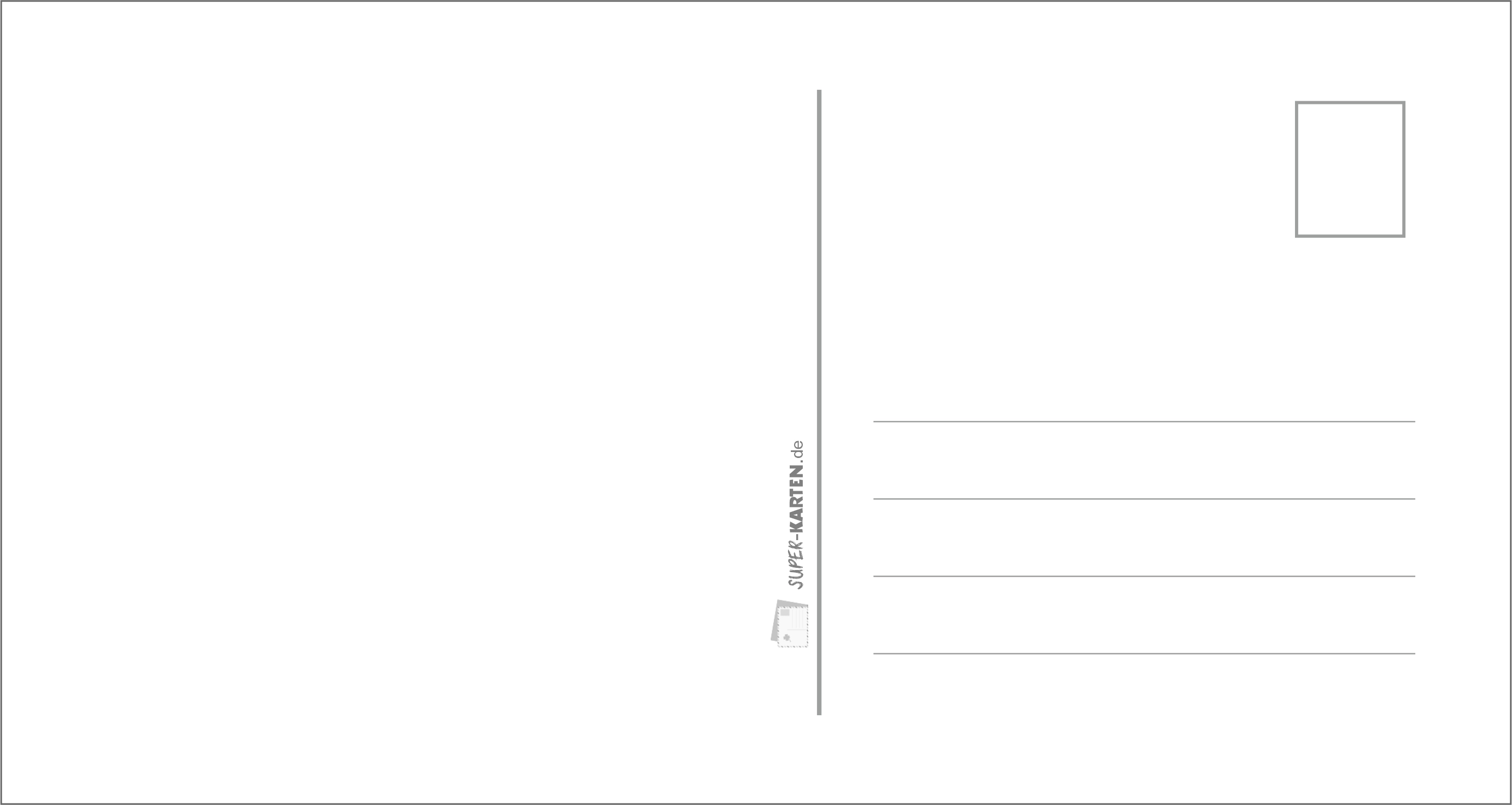 Postkarte Rückseite Mit Adresszeile Briefmarke