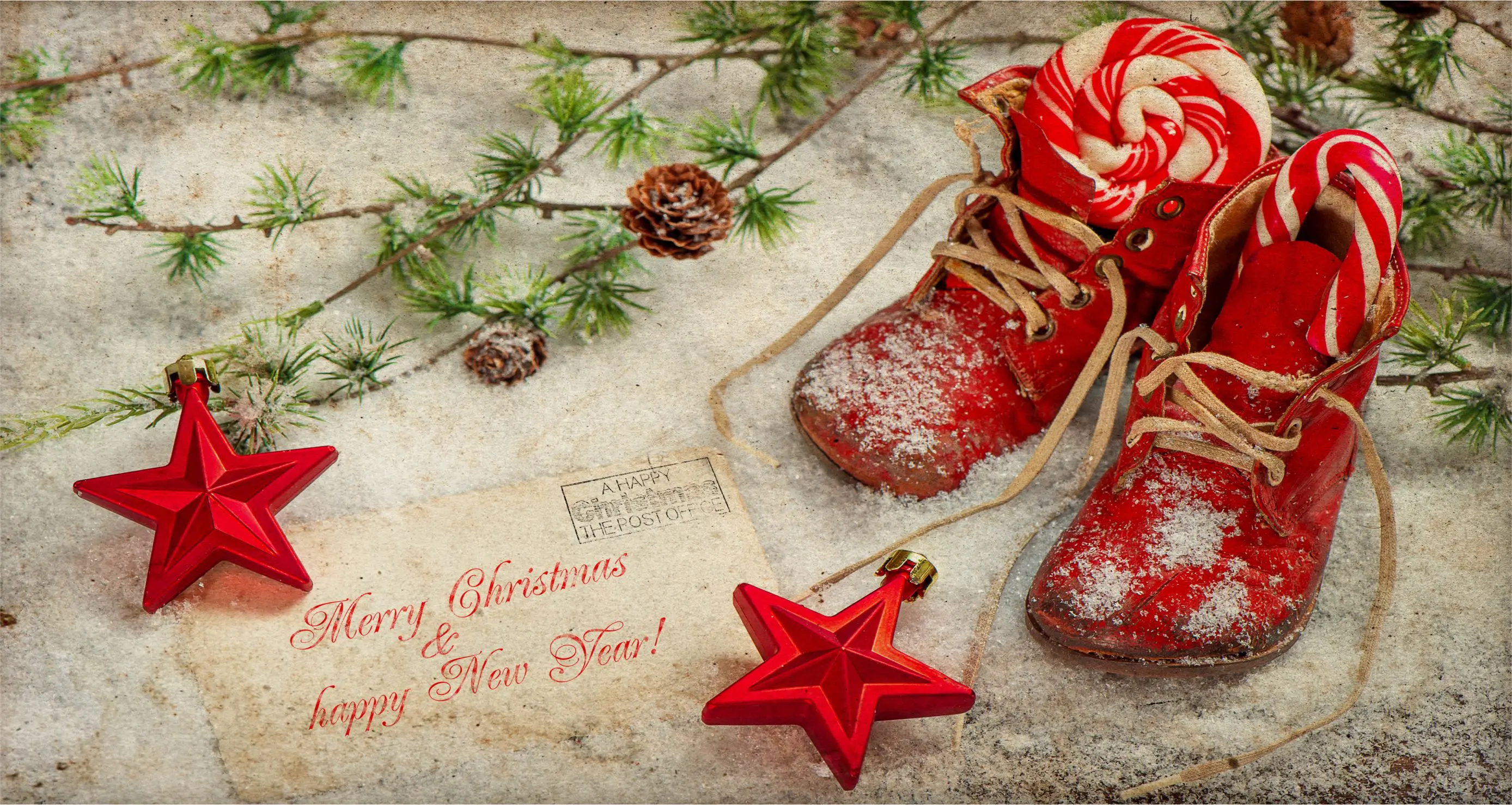 Rote Weihnachtsschuhe